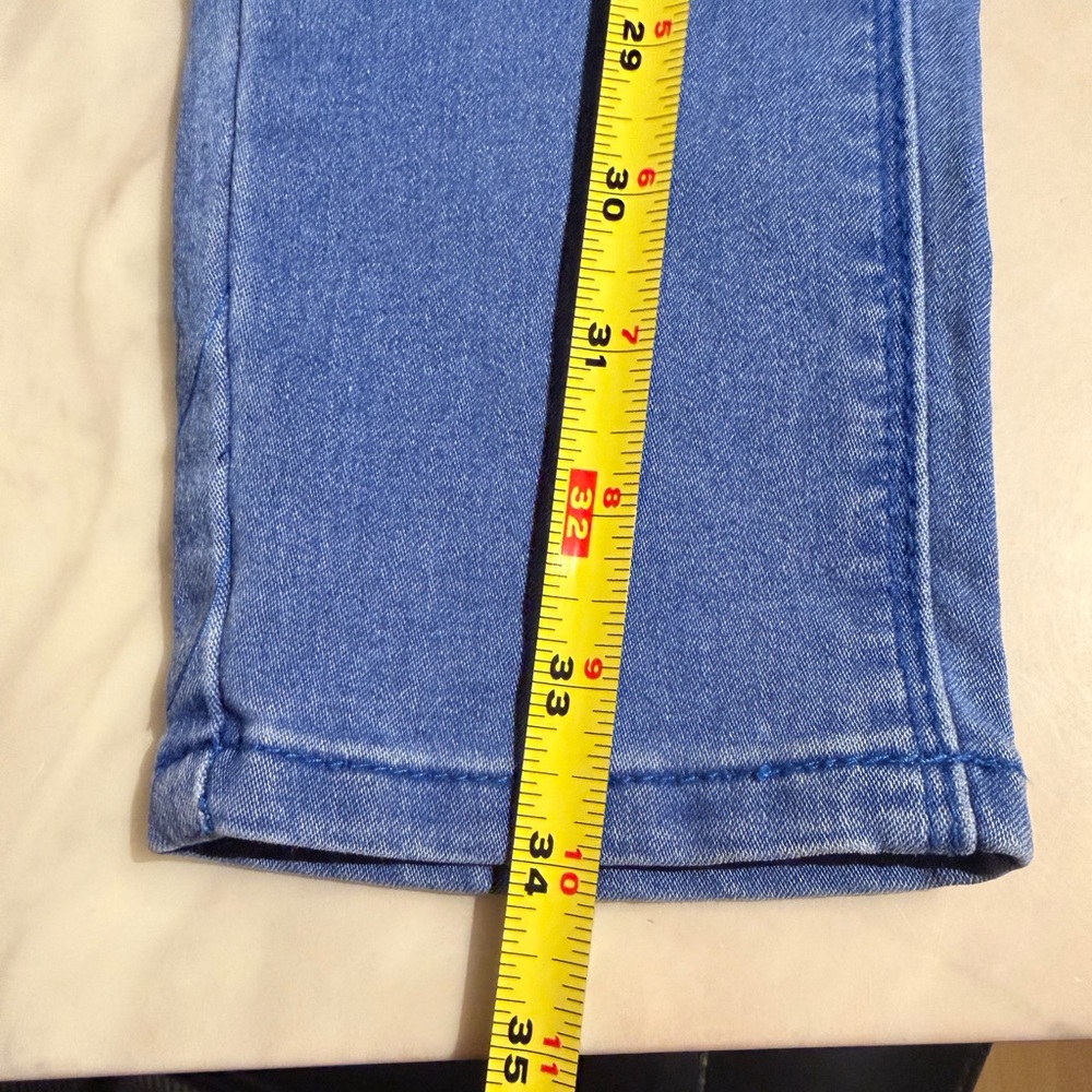 Boohoo Blue Wash High Rise Skinny Jeans Size 10 Stretch Denim Ankle Length - Picture 10 of 10